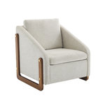 MERAX Fauteuil Fixe Chenille Beige