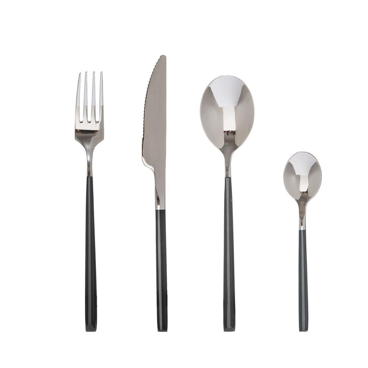 TOILINUX Lot de 2 Ménagères Lya en Acier Inoxydable - 48 Couverts