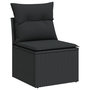 Voir la diapositive 3 : VIDAXL Salon de jardin 11 pcs avec coussins noir resine tressee