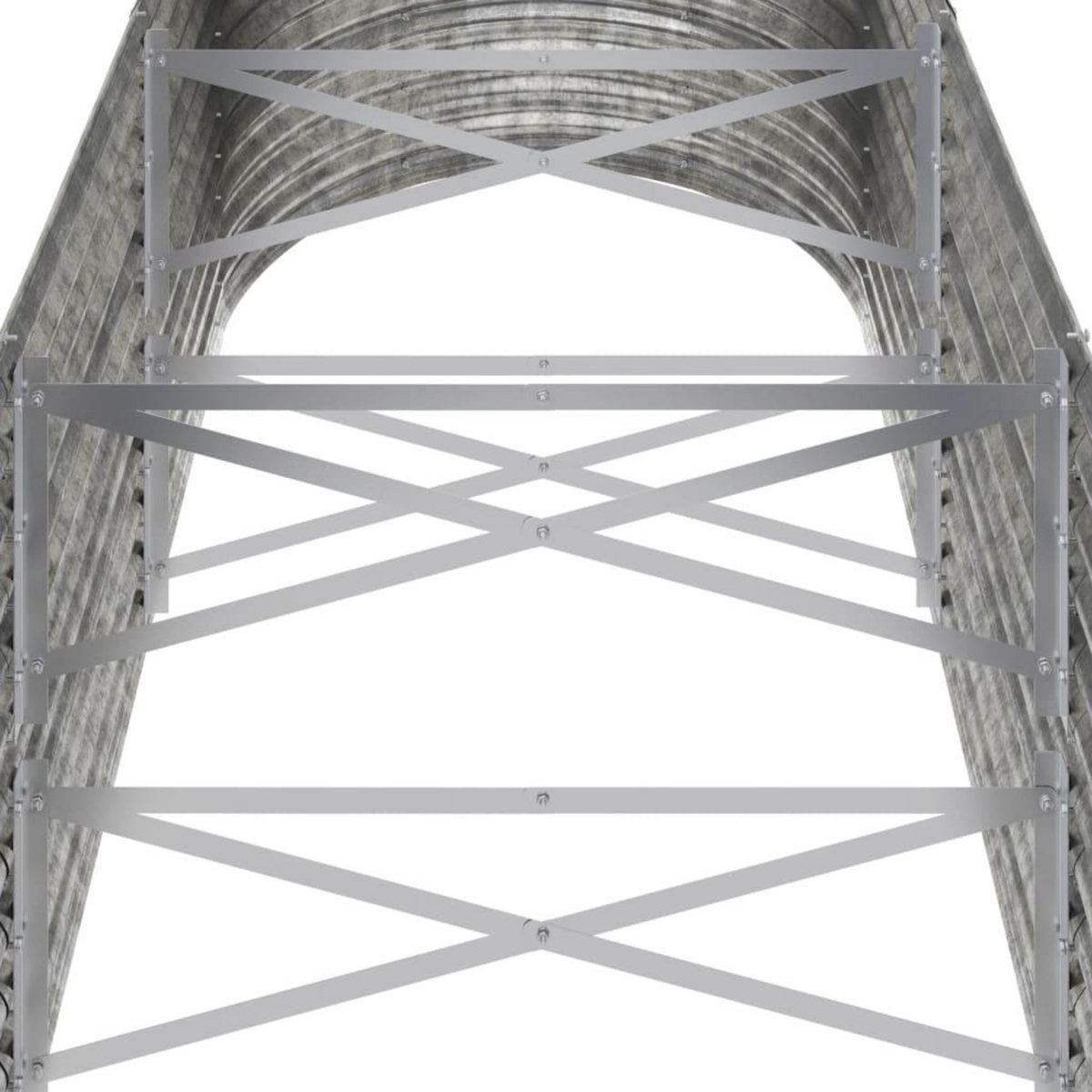 VIDAXL Lit sureleve de jardin Acier galvanise Argente