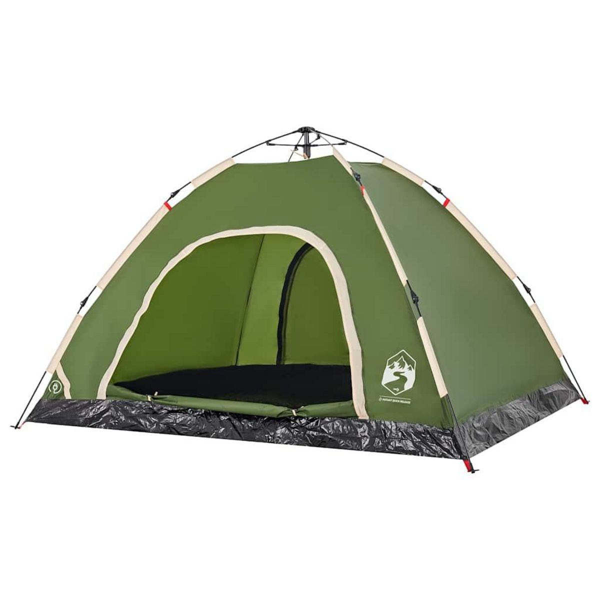 VIDAXL Tente de camping 4 personnes vert liberation rapide