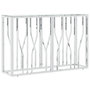 Voir la diapositive 2 : VIDAXL Table console argente 110x30x70 cm acier inoxydable et verre
