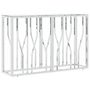 Voir la diapositive 2 : VIDAXL Table console argente 110x30x70 cm acier inoxydable et verre