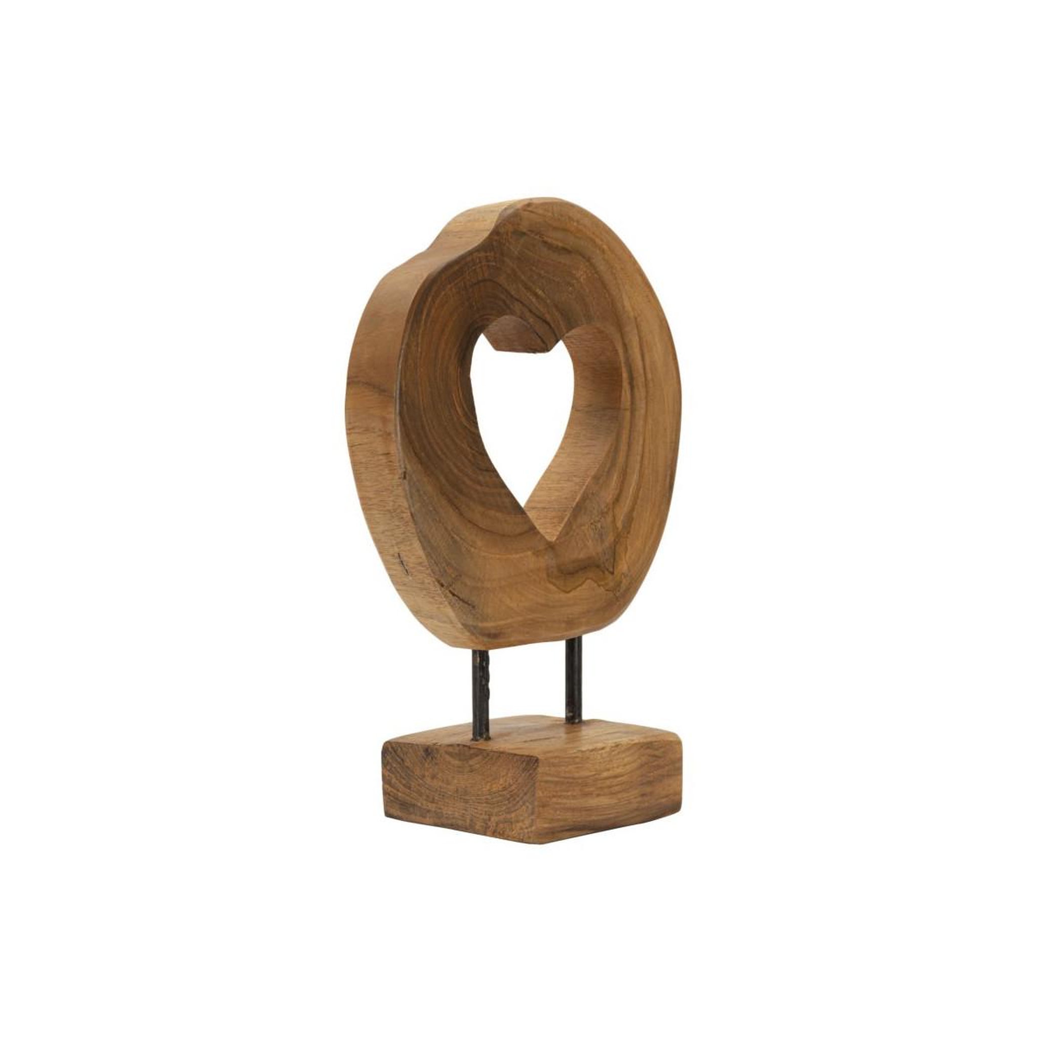 Voir la diapositive 2 : Paris Prix Objet déco cœur en teck  hasi  28cm naturel