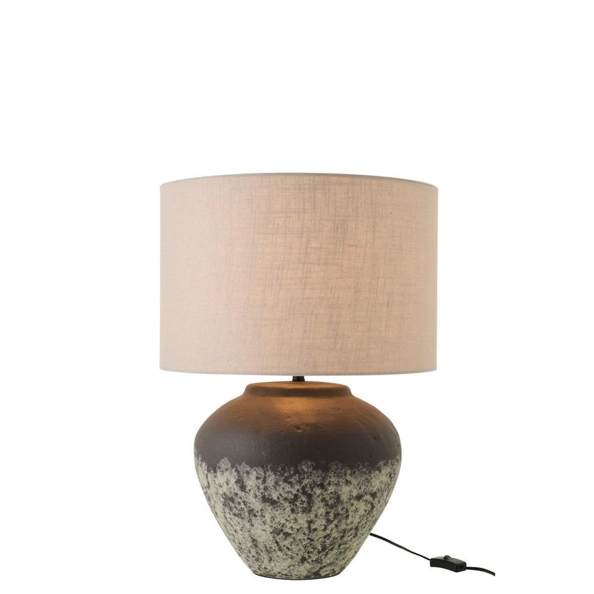 Paris Prix Lampe à Poser en Céramique  Jules  62cm Gris Foncé