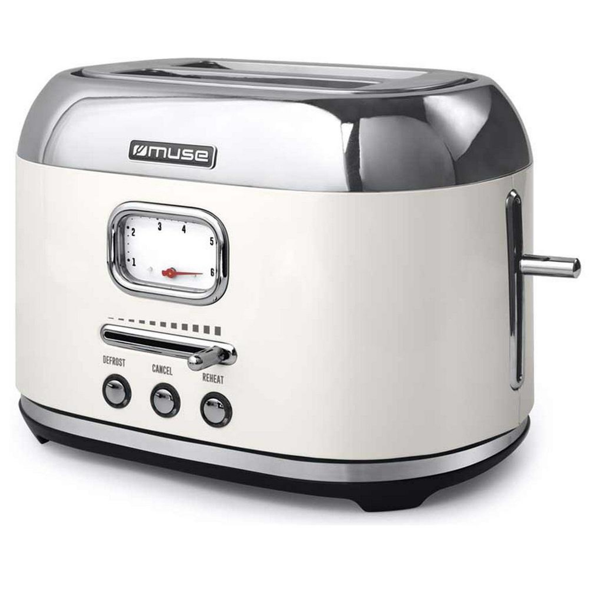 Voir la diapositive 4 : Muse Grille-pains 2 fentes 1000w blanc - ms-120sc