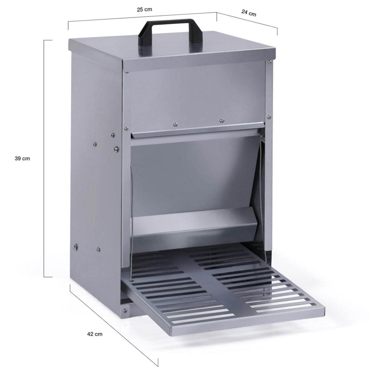 ID MARKET Mangeoire à pédale pour poules distributeur automatique 5 kg anti-nuisibles