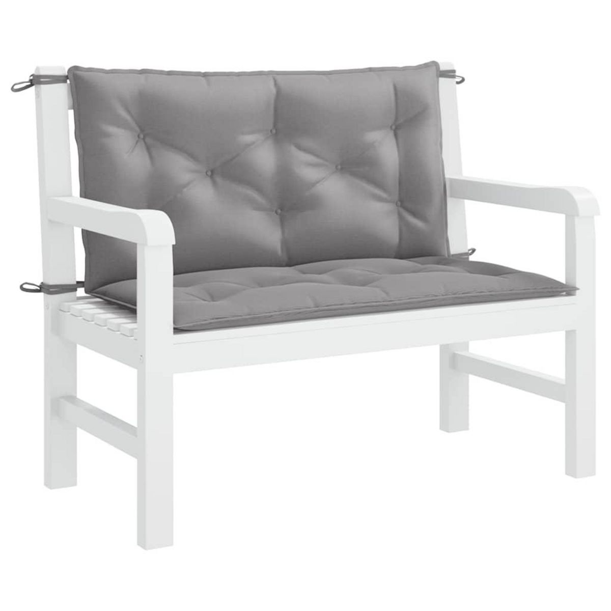 VIDAXL Coussin de banc de jardin gris 100x(50+50)x7 cm tissu oxford