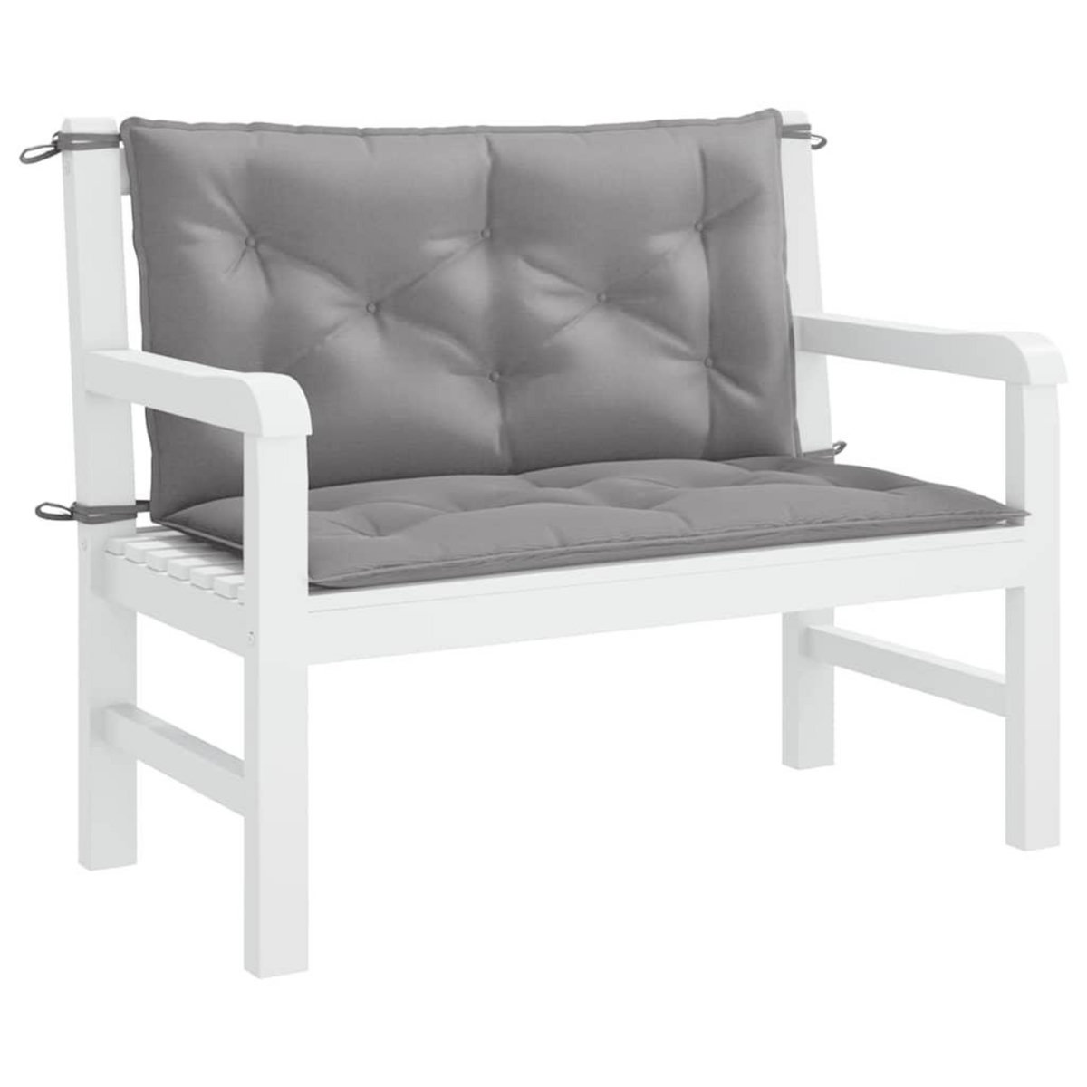 VIDAXL Coussin de banc de jardin gris 100x(50+50)x7 cm tissu oxford