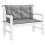 Voir la diapositive 4 : VIDAXL Coussin de banc de jardin gris 100x(50+50)x7 cm tissu oxford