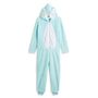 Voir la diapositive 1 : INEXTENSO Combi pyjama à capuche peluche fille turquoise