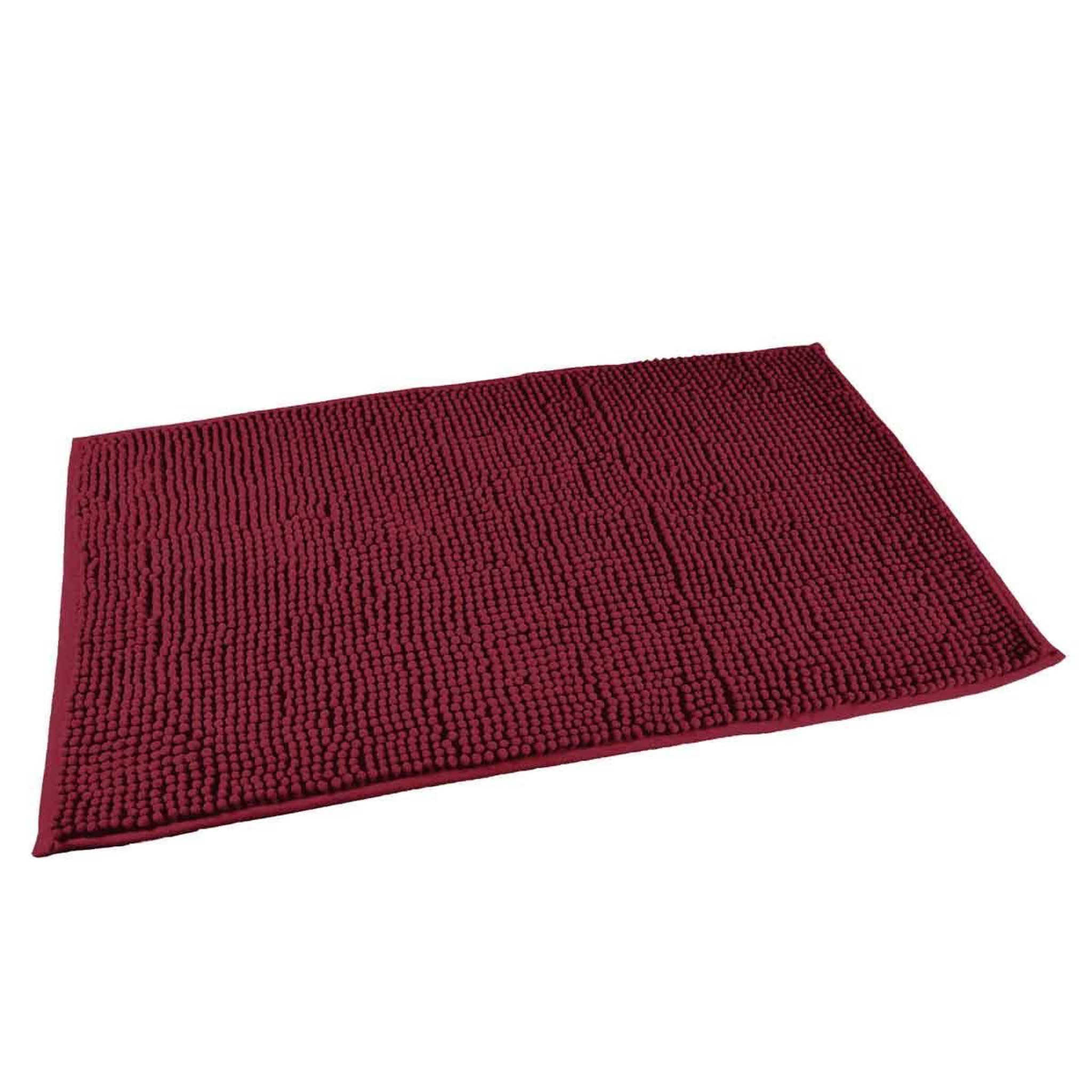 Voir la diapositive 2 : Douceur d'Intérieur Tapis de bain microfibre  sweety  50x120cm framboise