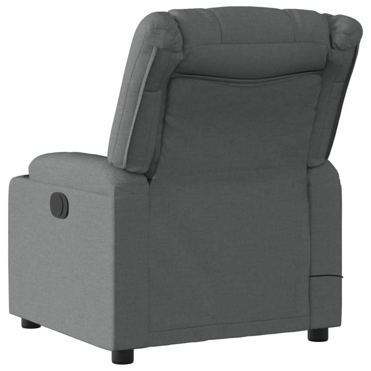 VIDAXL Fauteuil inclinable de massage electrique gris fonce tissu