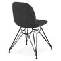 Voir la diapositive 4 : Paris Prix Chaise Design en Tissu  Sandes  83cm Gris & Noir