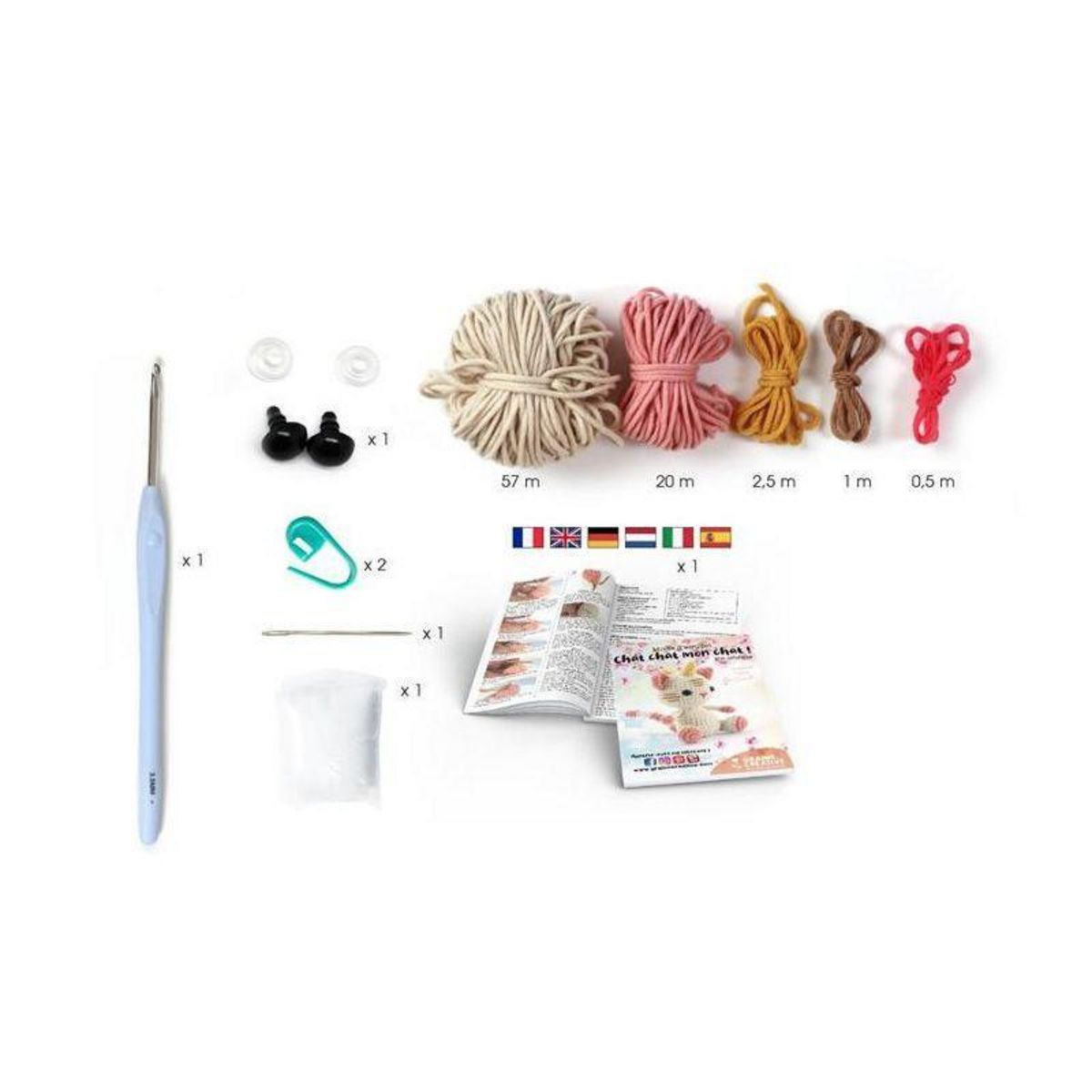 Graine créative Kit Crochet theme Chat Licorne