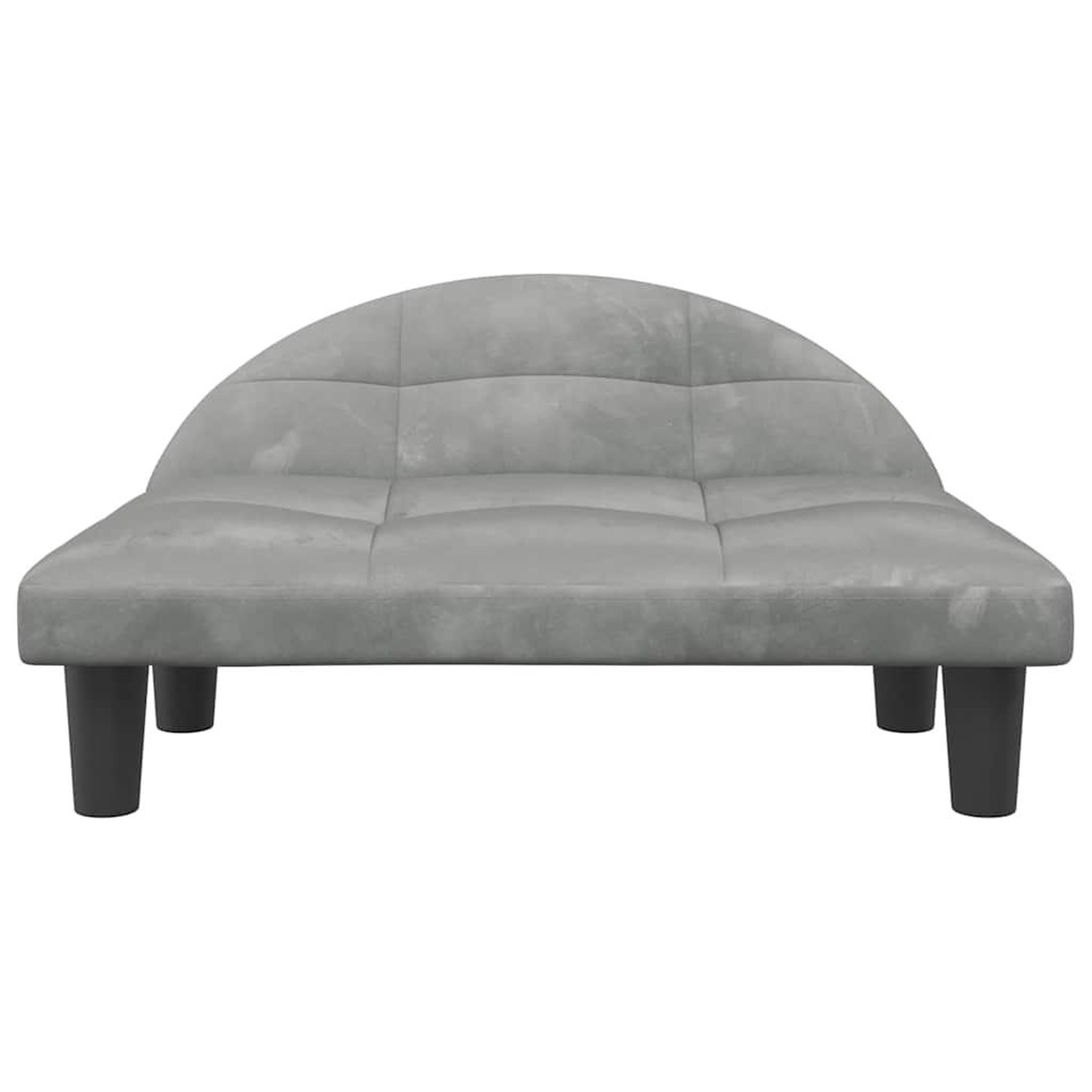 Voir la diapositive 3 : VIDAXL Lit pour chien gris clair 70x52x30 cm velours