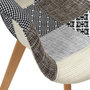 Voir la diapositive 4 : Paris Prix Lot de 2 Fauteuils Design  Patchwork  85cm Gris