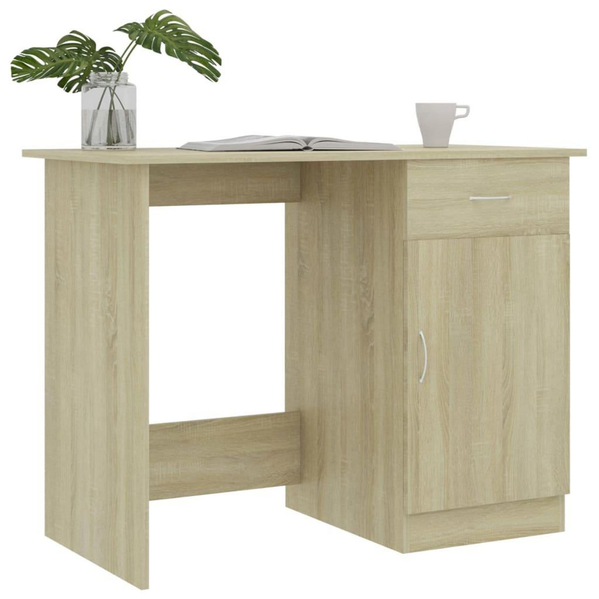 VIDAXL Bureau Chene sonoma 100x50x76 cm Bois d'ingenierie