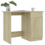 Voir la diapositive 3 : VIDAXL Bureau Chene sonoma 100x50x76 cm Bois d'ingenierie