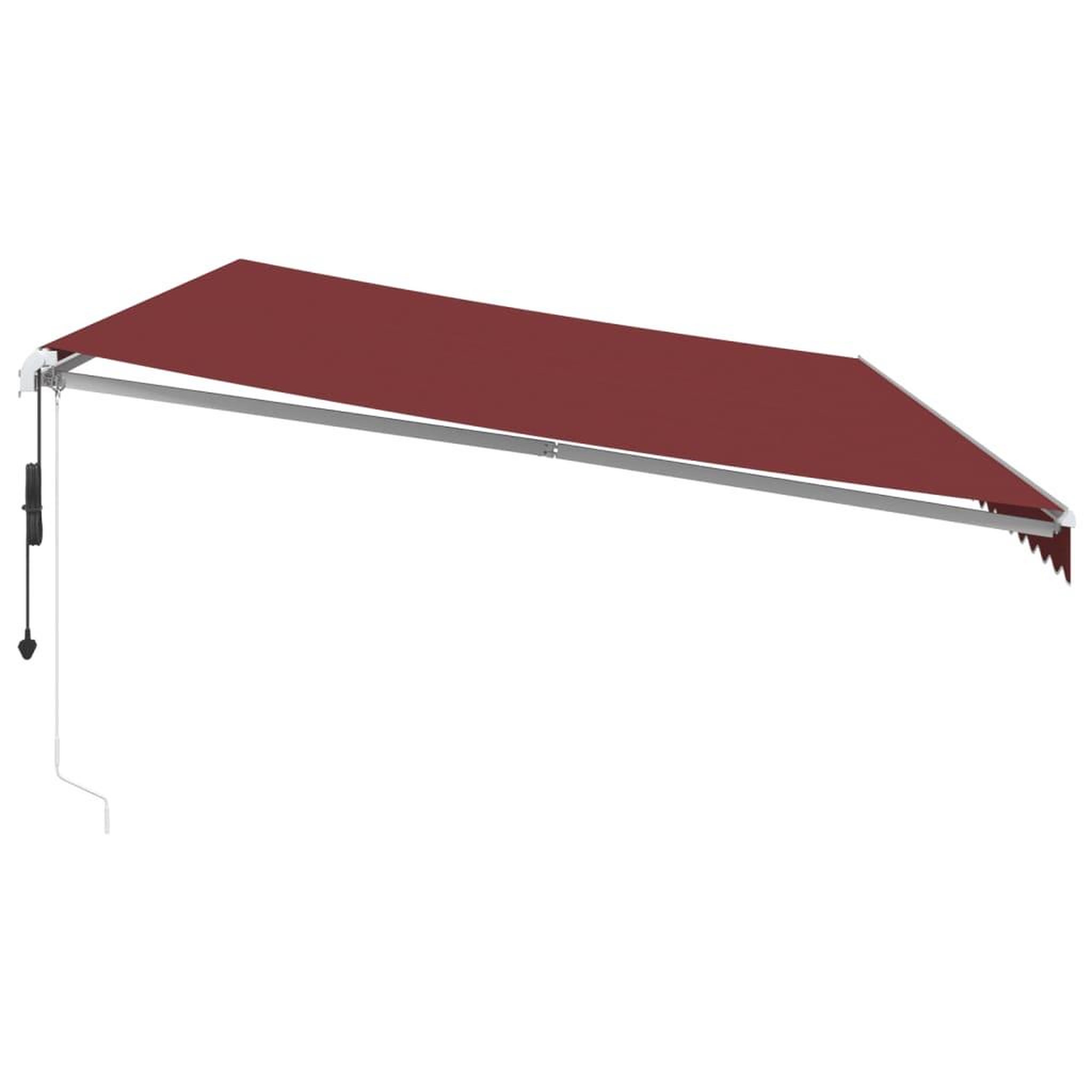 Voir la diapositive 5 : VIDAXL Auvent retractable automatique avec LED bordeaux 600x300 cm