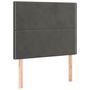 Voir la diapositive 2 : VIDAXL Tetes de lit 2 pcs Gris fonce 90x5x78/88 cm Velours