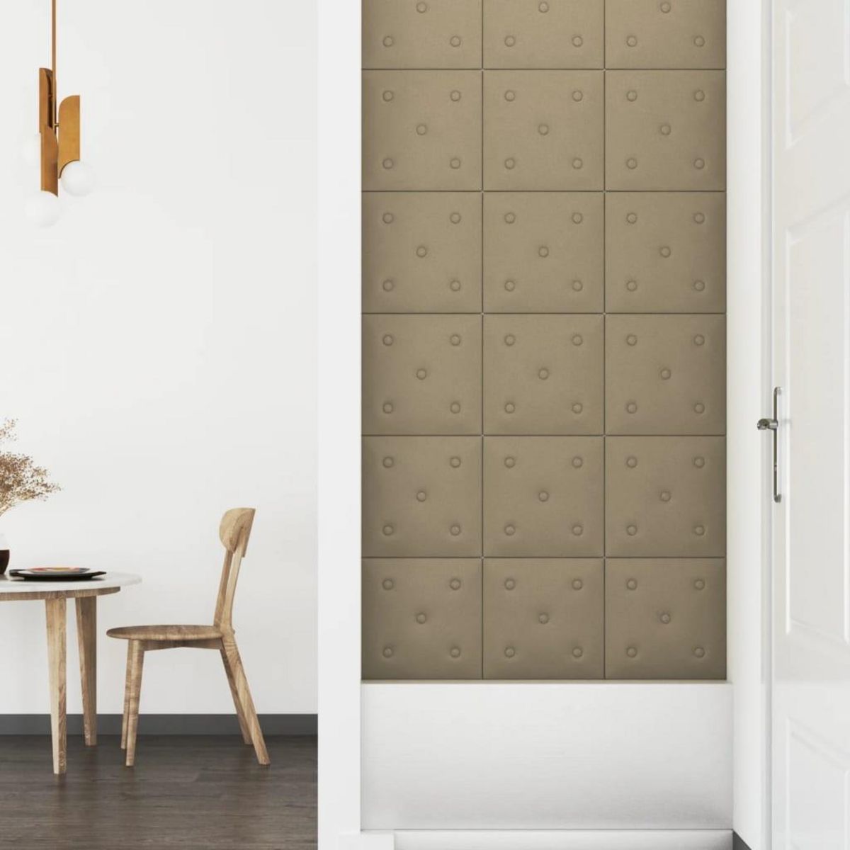 VIDAXL Panneaux muraux 12 pcs Cappuccino 30x30 cm Similicuir 1,08 m^2