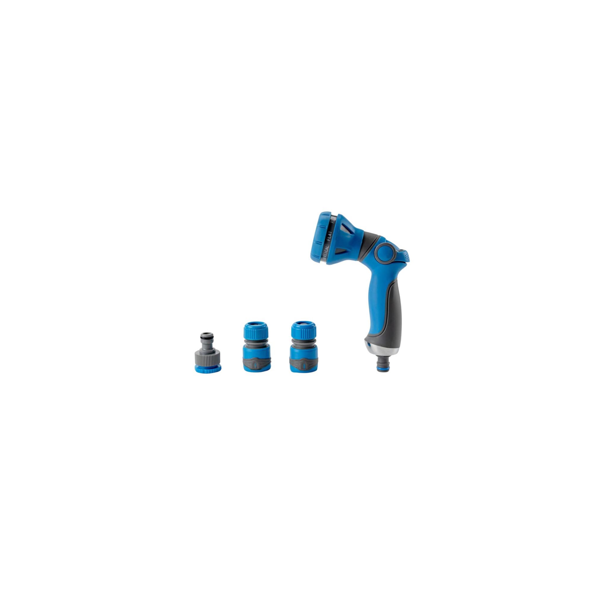SUAN Pistolet d'arrosage et nettoyage - suan - 8 jets - kit complet avec raccords d'arrosage soft touch