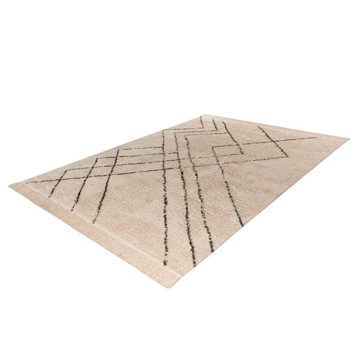 Paris Prix Tapis Tufté à la Main Ethnique  Mylen VI  Beige & Noir