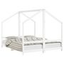 Voir la diapositive 2 : VIDAXL Cadre de lit d'enfant blanc 2x(80x200) cm bois de pin massif