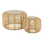 Paris Prix Lot de 2 Tables Basses Gigognes  Africa  80cm Naturel