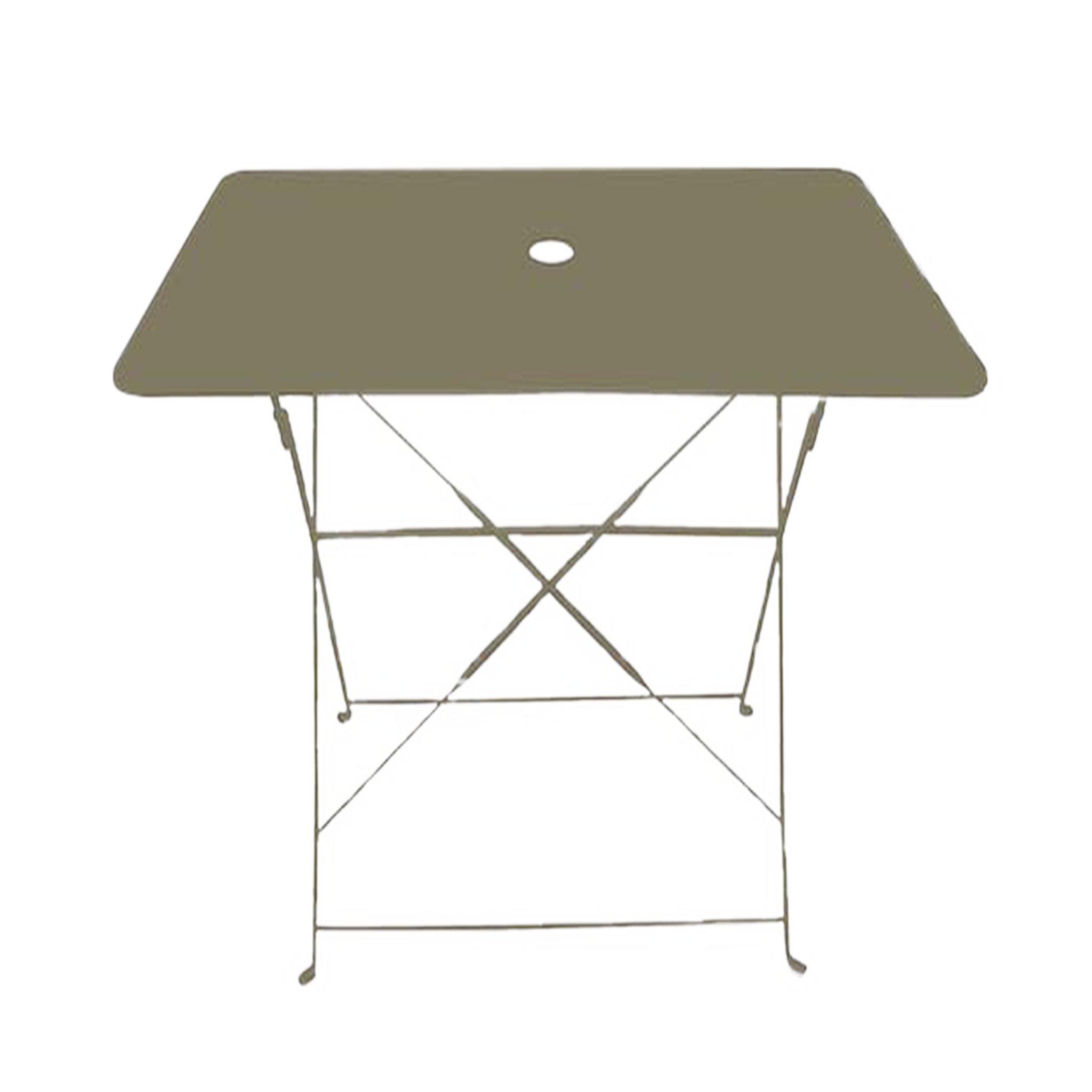 Chalet & jardin Ensemble repas Bistrot dépliant métal - Table + 4 Chaises - Taupe