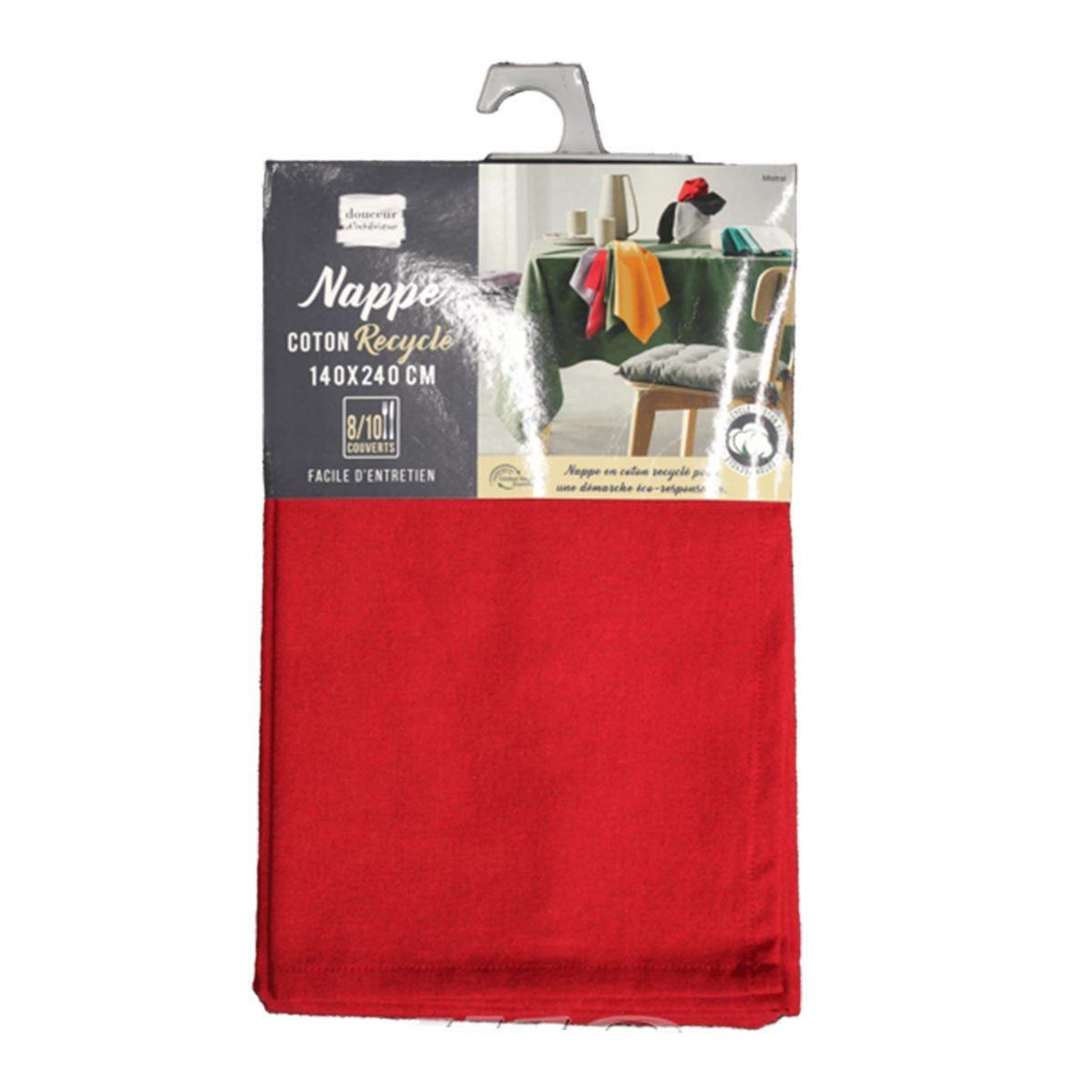 Voir la diapositive 3 : Douceur d'Intérieur Nappe rectangulaire  mistral  140x240cm bordeaux