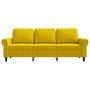 Voir la diapositive 4 : VIDAXL Canape a 3 places Jaune 180 cm Velours