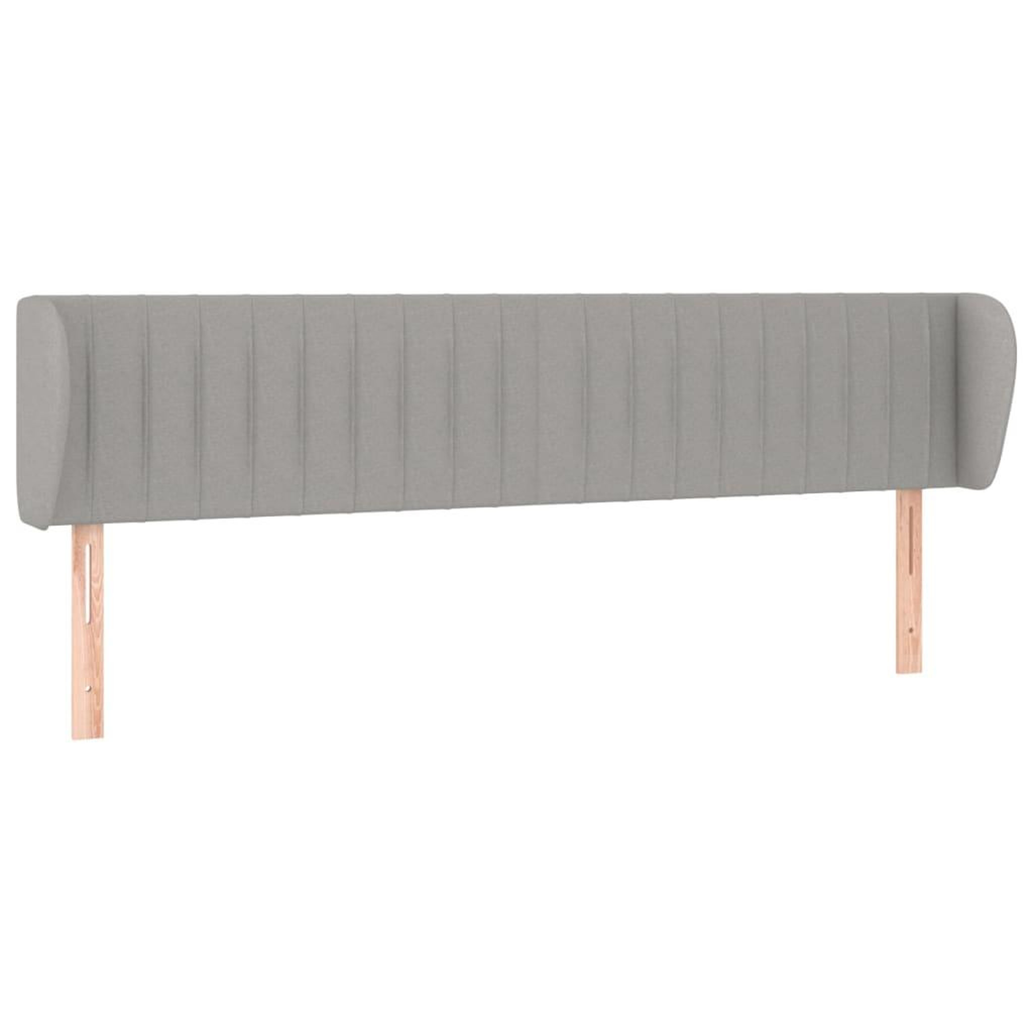 Voir la diapositive 2 : VIDAXL Tete de lit avec oreilles Gris clair 203x23x78/88 cm Tissu