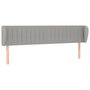 Voir la diapositive 2 : VIDAXL Tete de lit avec oreilles Gris clair 203x23x78/88 cm Tissu