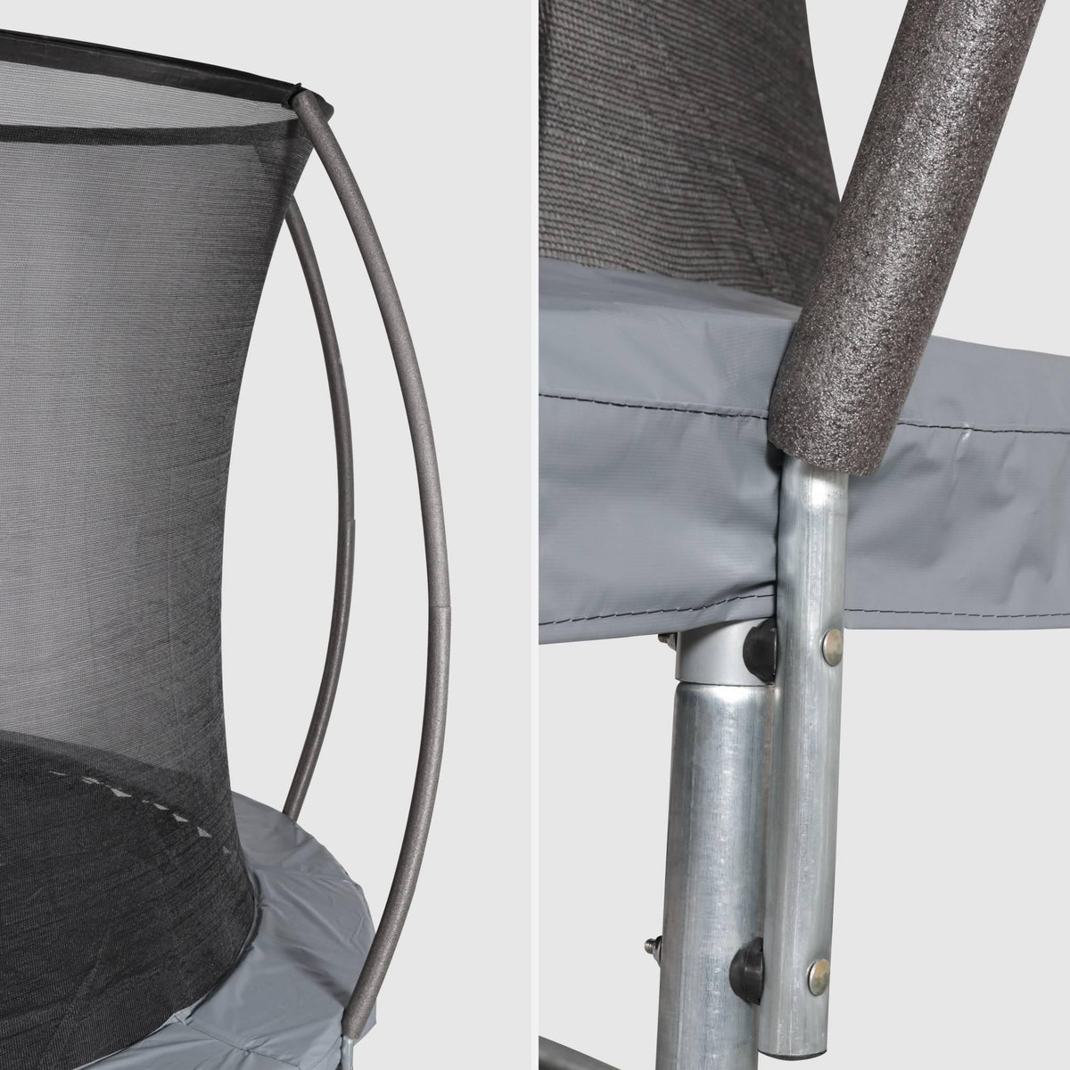 SWEEEK Trampoline rond Ø 305cm gris avec filet de protection intérieur - Mars Inner – Nouveau modèle - trampoline de jardin 3.05m 305 cm |Design | Qualité PRO | Normes EU