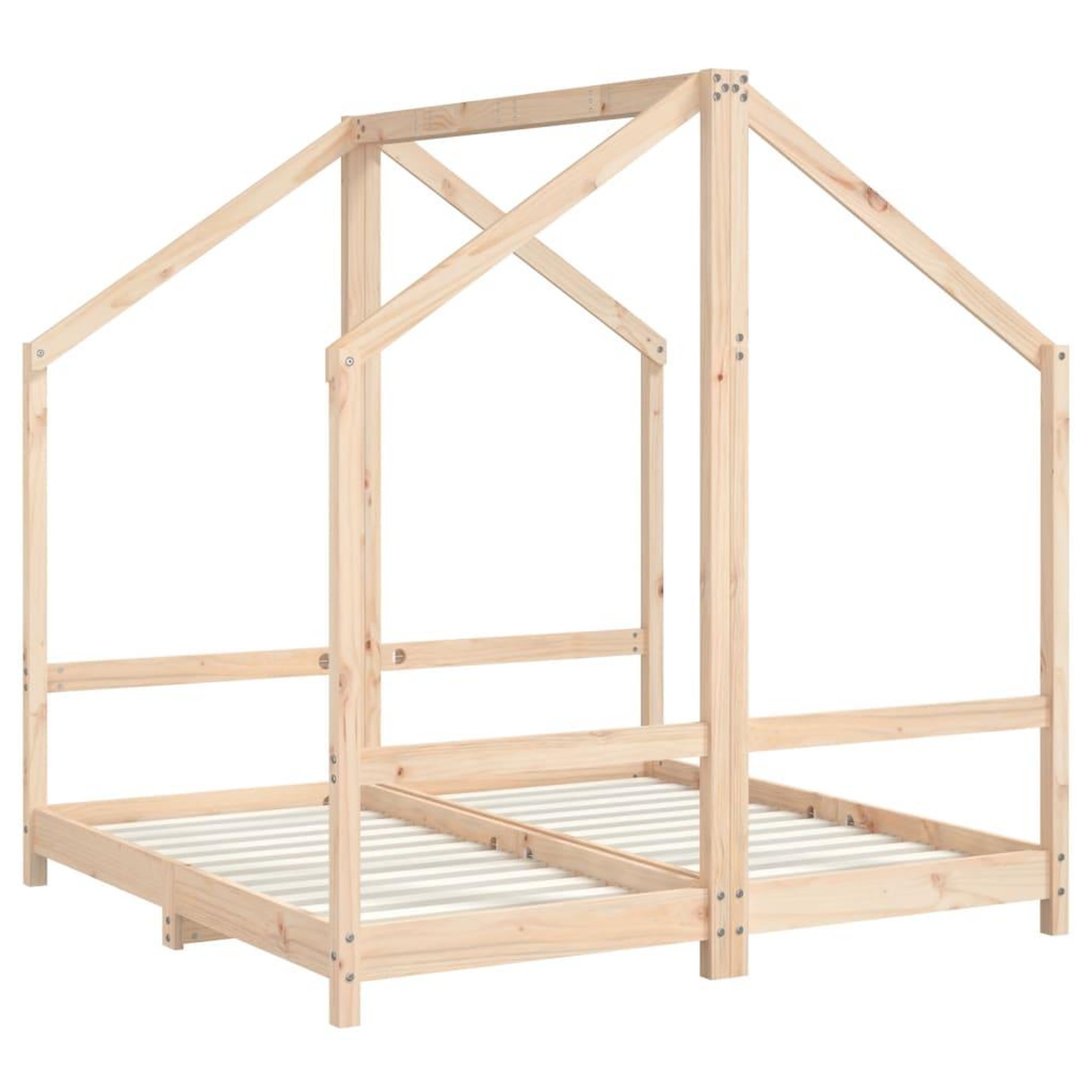 Voir la diapositive 3 : VIDAXL Cadre de lit pour enfant 2x(70x140) cm bois de pin massif