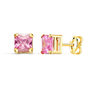 Voir la diapositive 1 : L'ATELIER D'AZUR Boucles d'Oreilles Or 18 Carats 750/000 - Zirconiums Roses