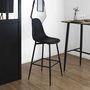Voir la diapositive 2 : The Home Deco Factory Lot de 2 chaises de bar MALO - Noir