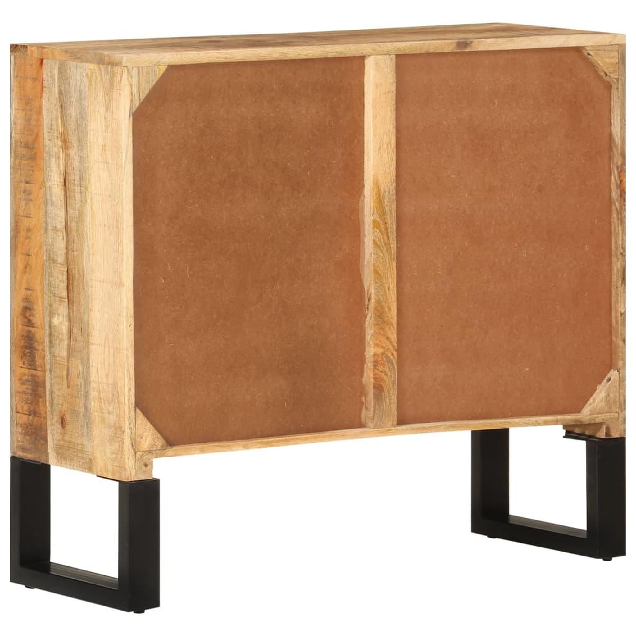 Voir la diapositive 4 : VIDAXL Buffet 80x30x71 cm bois de manguier brut massif et metal