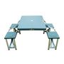 Voir la diapositive 2 : OUTSUNNY Table de camping pique nique pliante portable 4 personnes 85L x 65l x 65H cm aluminium plastique vert