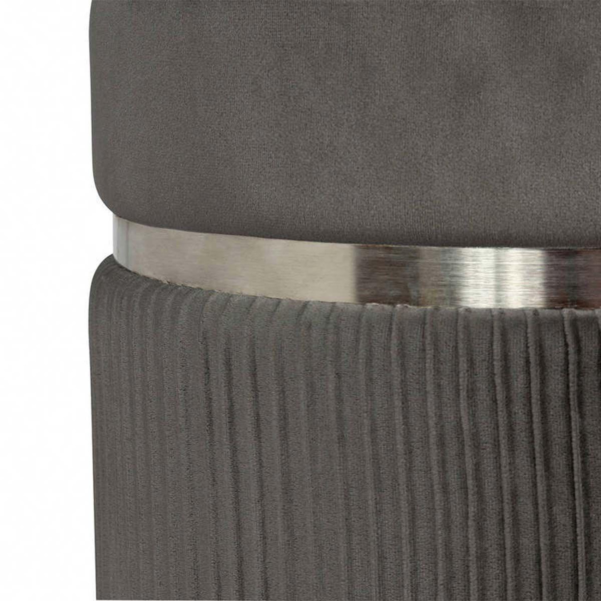 Voir la diapositive 5 : Paris Prix Lot de 2 tabourets  zora  44cm gris & argent