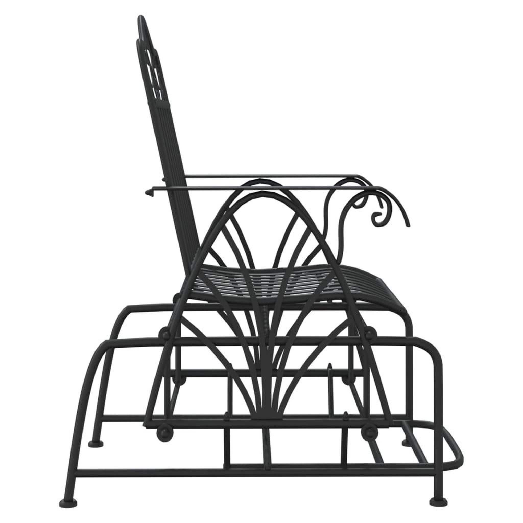 Voir la diapositive 4 : VIDAXL Banc coulissant 61 cm Noir Acier