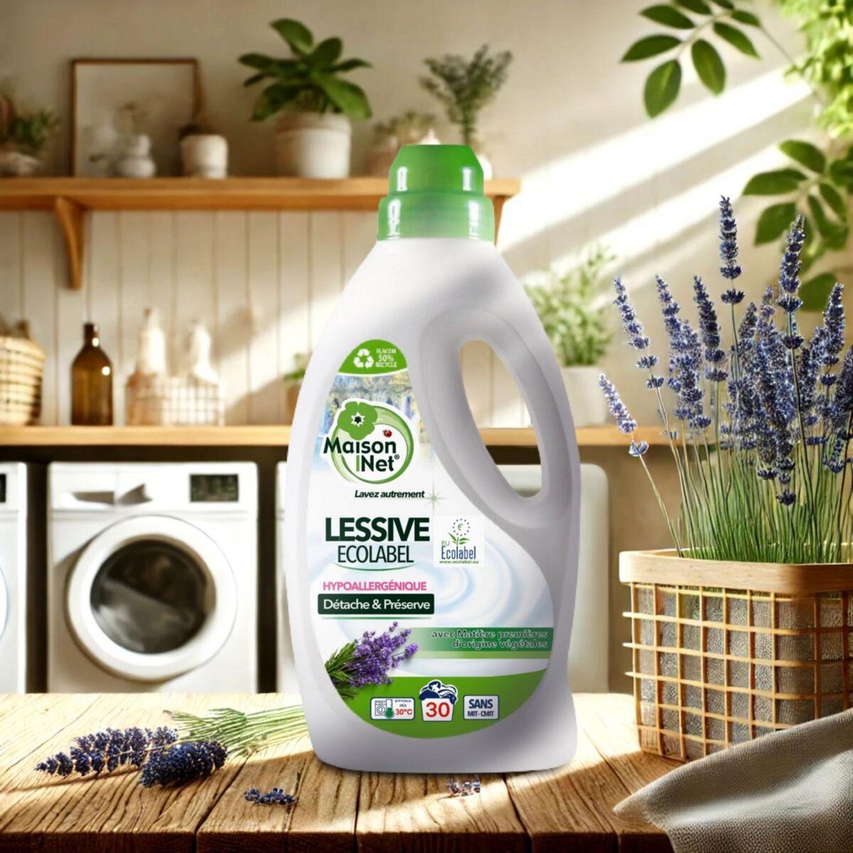 MAISON NET Lessive Lessive Ecolabel Lavande 1.5L