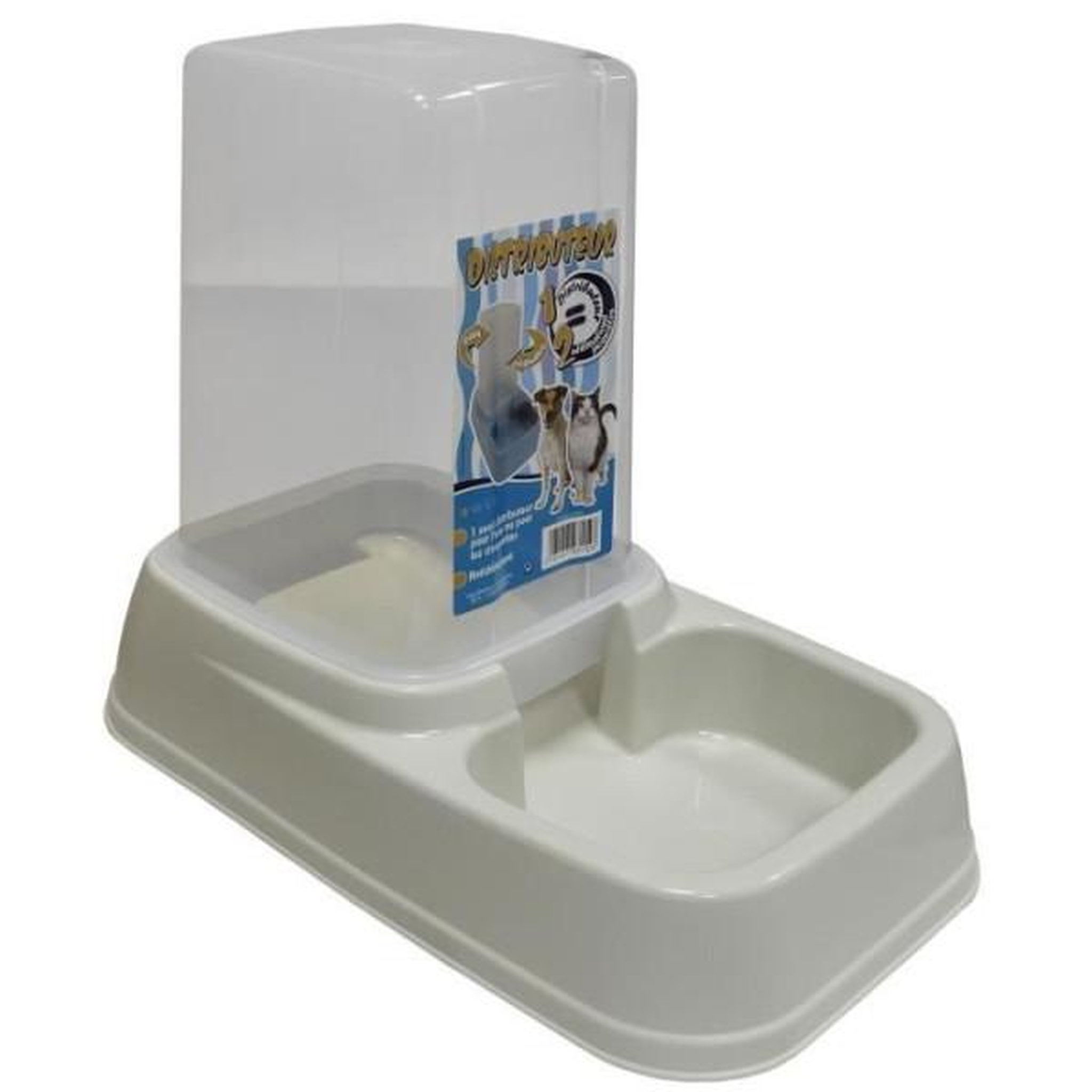 MARKET24 AIME Distributeur 2en1 croquettes et eau - Pour chat et chien