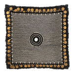Paris Prix Coussin Déco Jute  Perle  45x45cm Noir