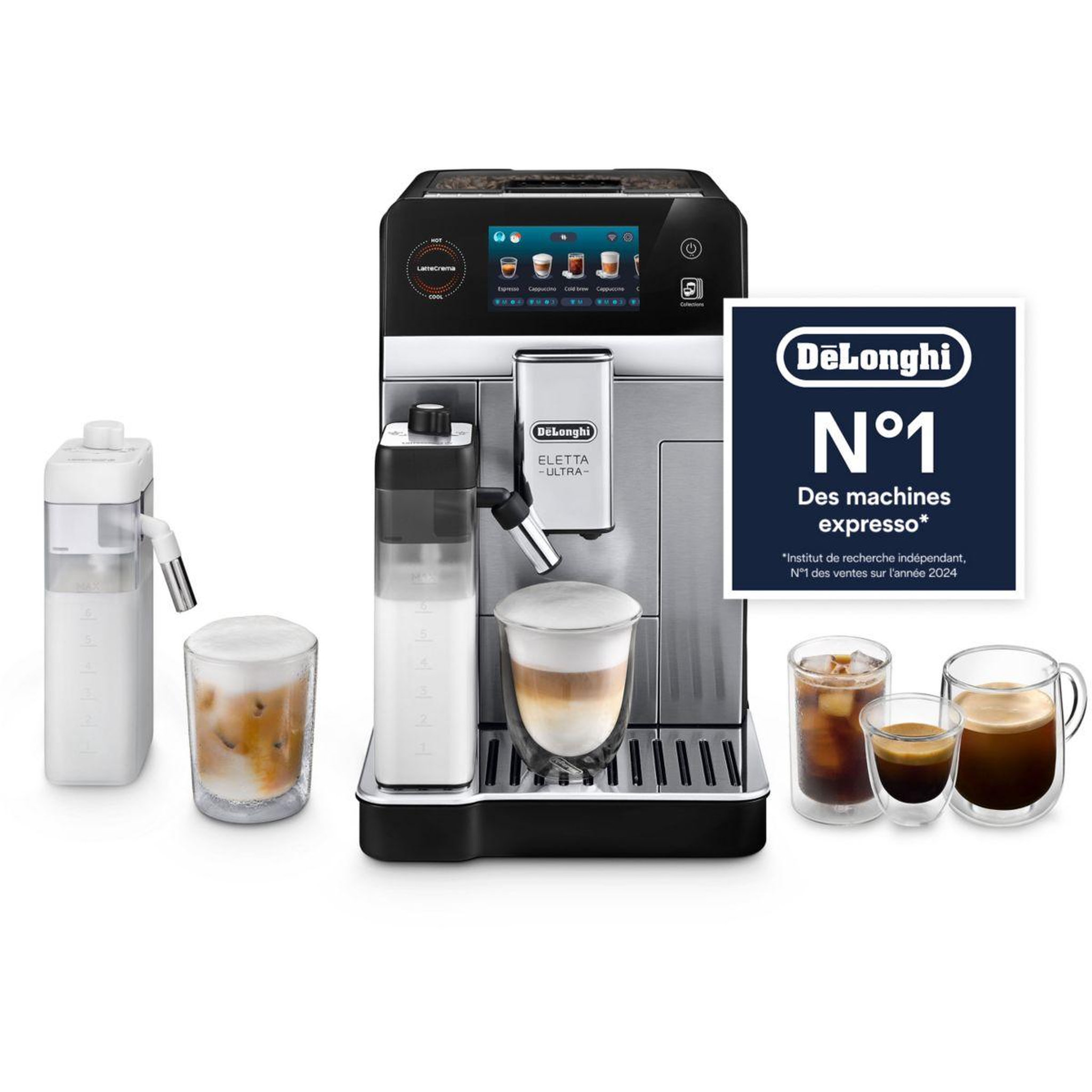 Voir la diapositive 2 : DELONGHI Expresso broyeur eletta ultra ecam470.85.mb technologie silent