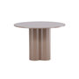 Voir la diapositive 3 : Paris Prix Table à Manger Ronde  Olivia  110cm Marron Foncé