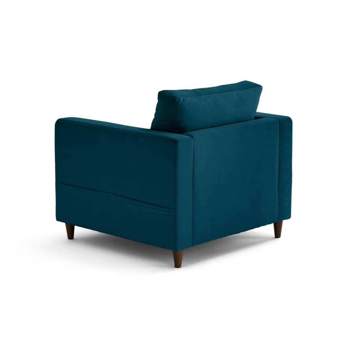 LISA DESIGN Anna - fauteuil avec poche en velours - pieds en bois