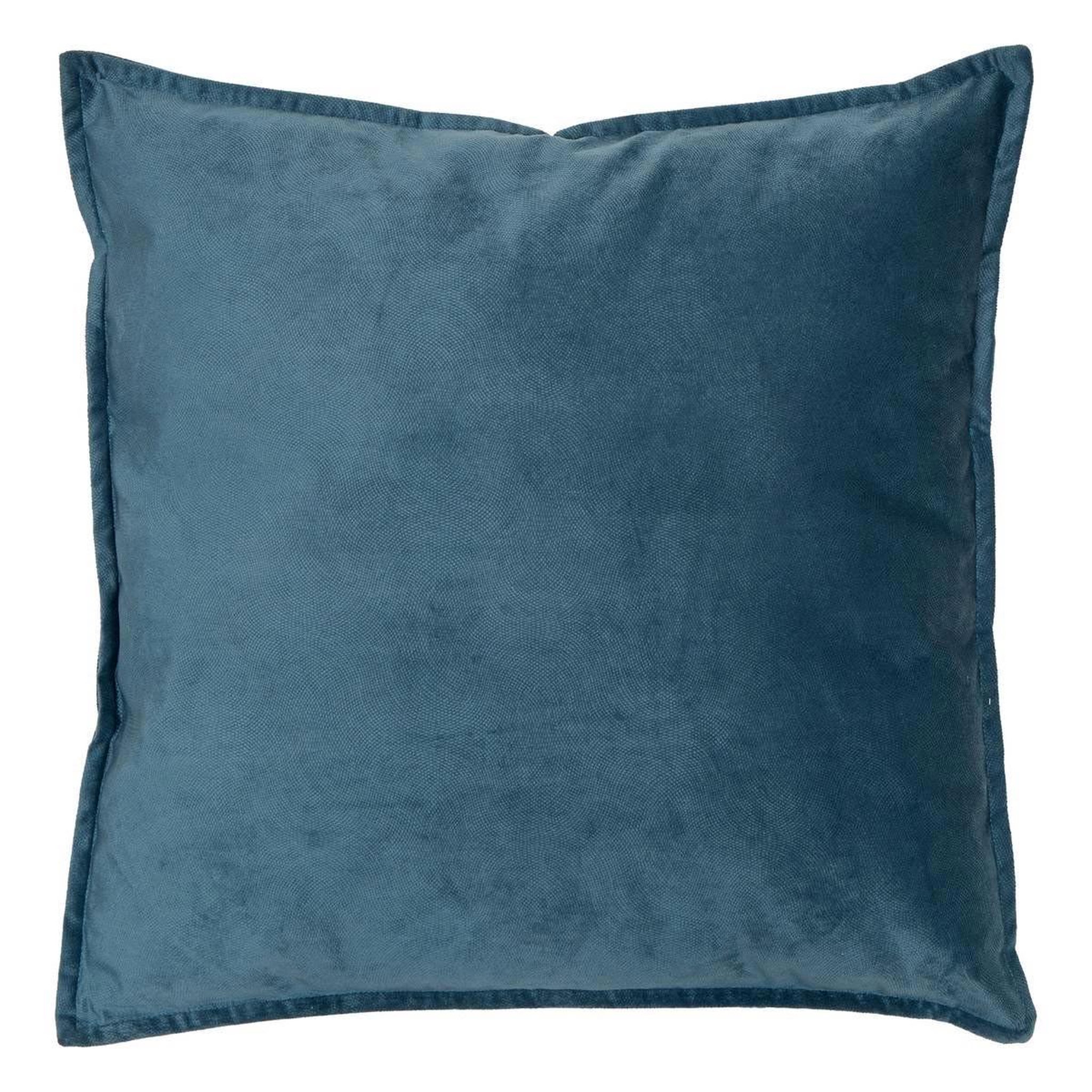 ATMOSPHERA Coussin déco uni  lilou  55x55cm bleu égéen
